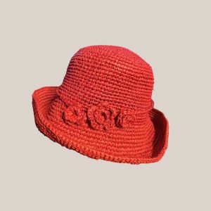 Chapeau bob rouge