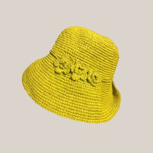 Chapeau bob jaune